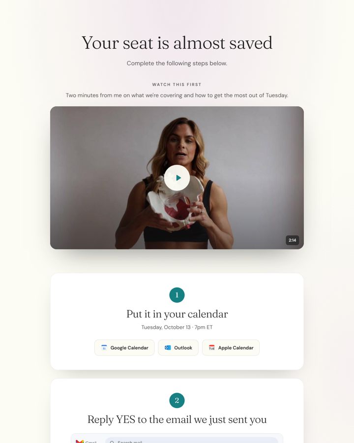 Thank-you page preview